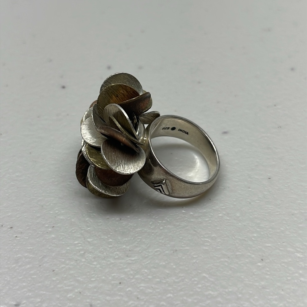 Silpada Cha Cha Copper, Brass & Silver Ring, Size 7